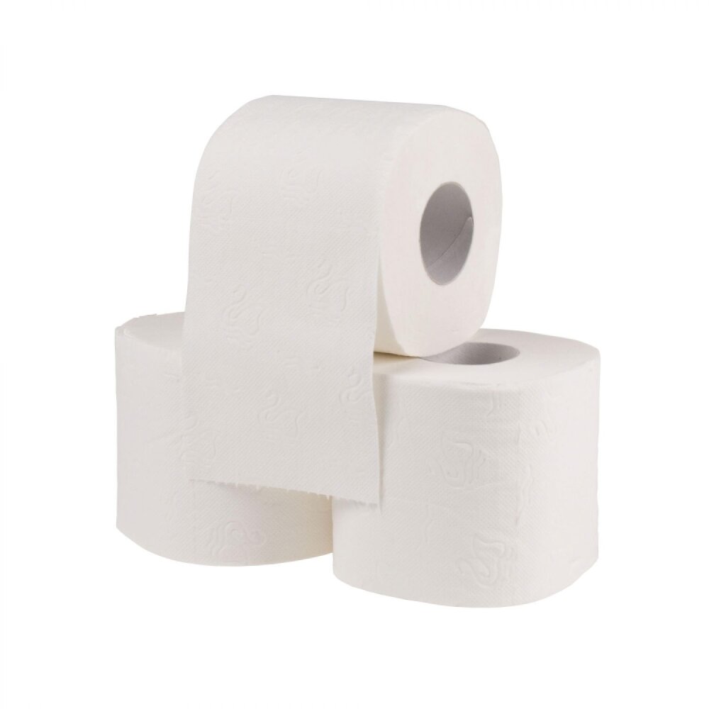 TAPIRA Toilettenpapier I 3-lagig I hochweiß I Zellstoff I (64 Rollen (8 x 8 Rollen je 250 Blatt))