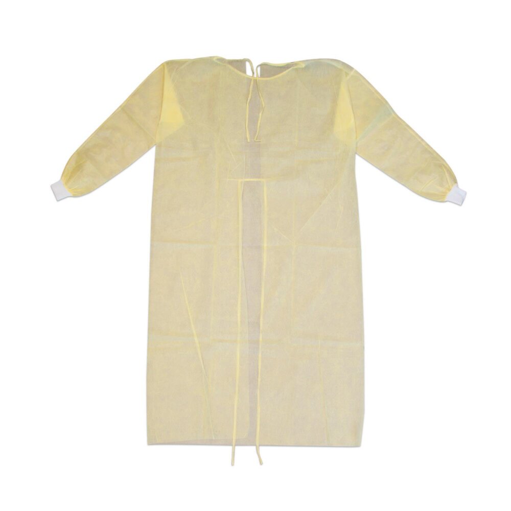 PE-teilbeschichteter Schutzkittel zum Binden 140 x 160 cm, XL gelb (10 St.) (Abverkauf)