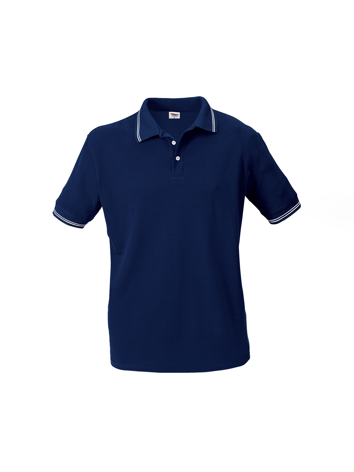 Unisex-Poloshirt, Piqué - mit Streifen im Kragen