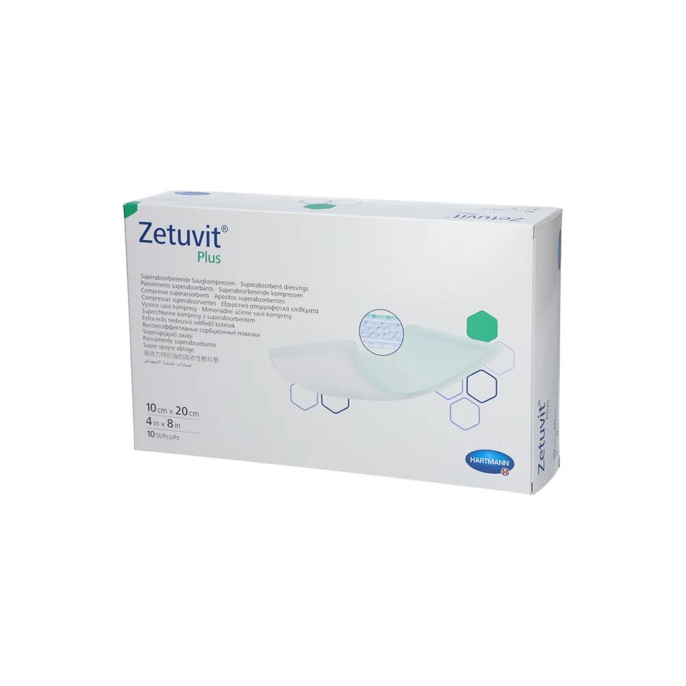 Zetuvit Plus steril 10 x 20 cm, 10 Stück