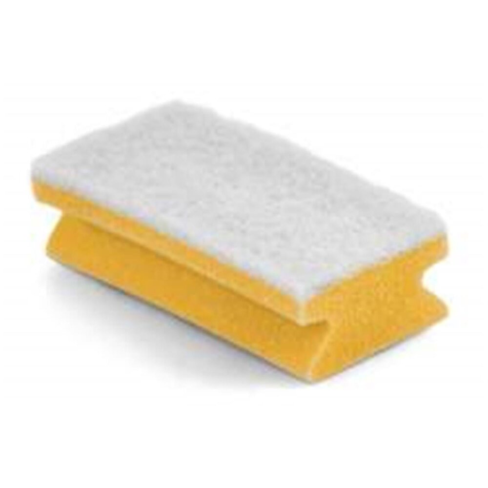 Bäderputzer 15 x7 x 4,5 cm gelb/ weiß (10 Stück)