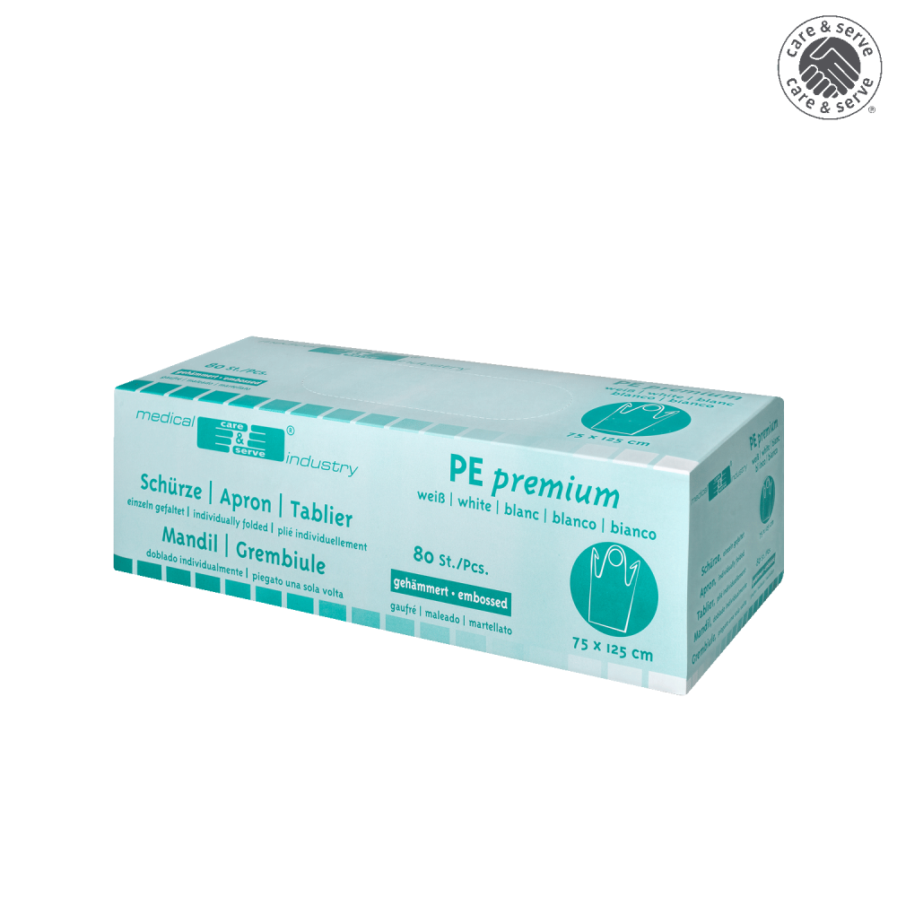 PREMIUM PE-Schürzen, wiro 75 x 125 cm, weiß, in der Box a 80 Stück