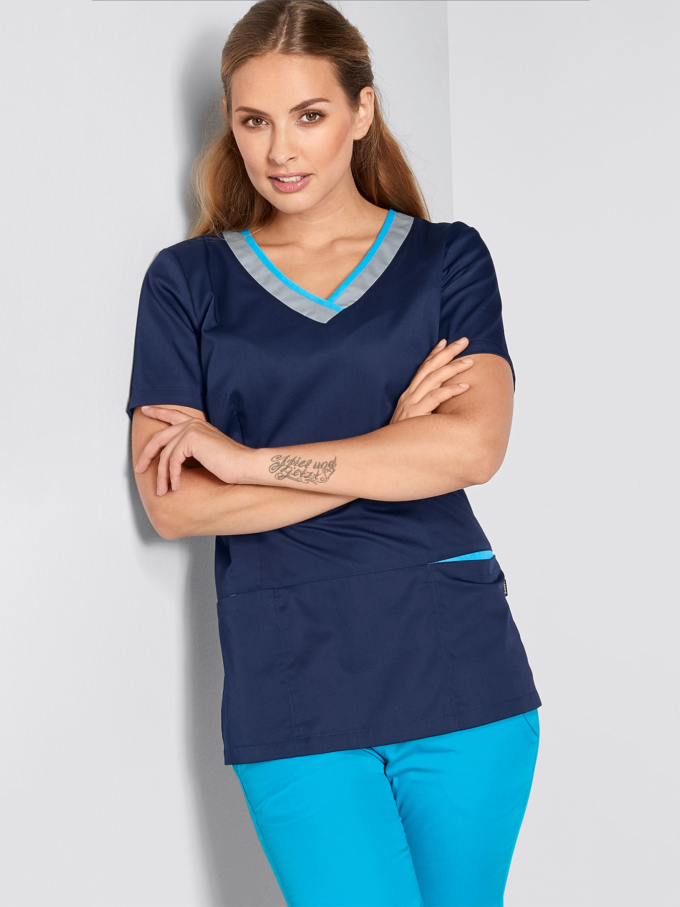 Schlupfkasack mit Farbdetails