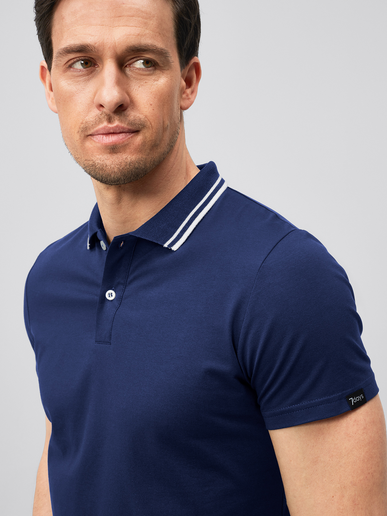 Unisex-Poloshirt, Single Jersey - Strickkragen