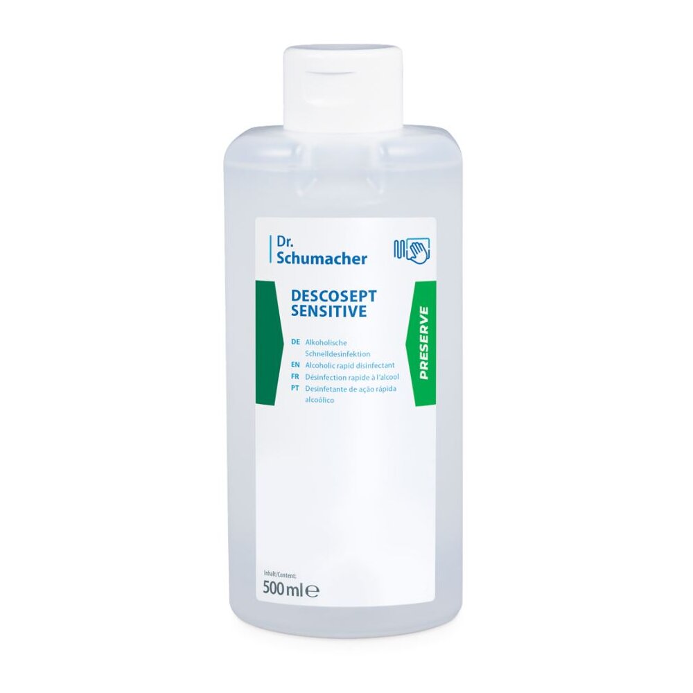 DESCOSEPT SENSITIVE, Alkoholisches Schnelldesinfektionsmittel 500 ml Flasche