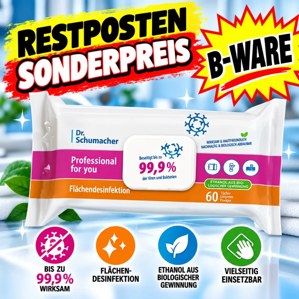 Professional for you Flächendesinfektion Wipes (Flowpack a 60 Tücher)
