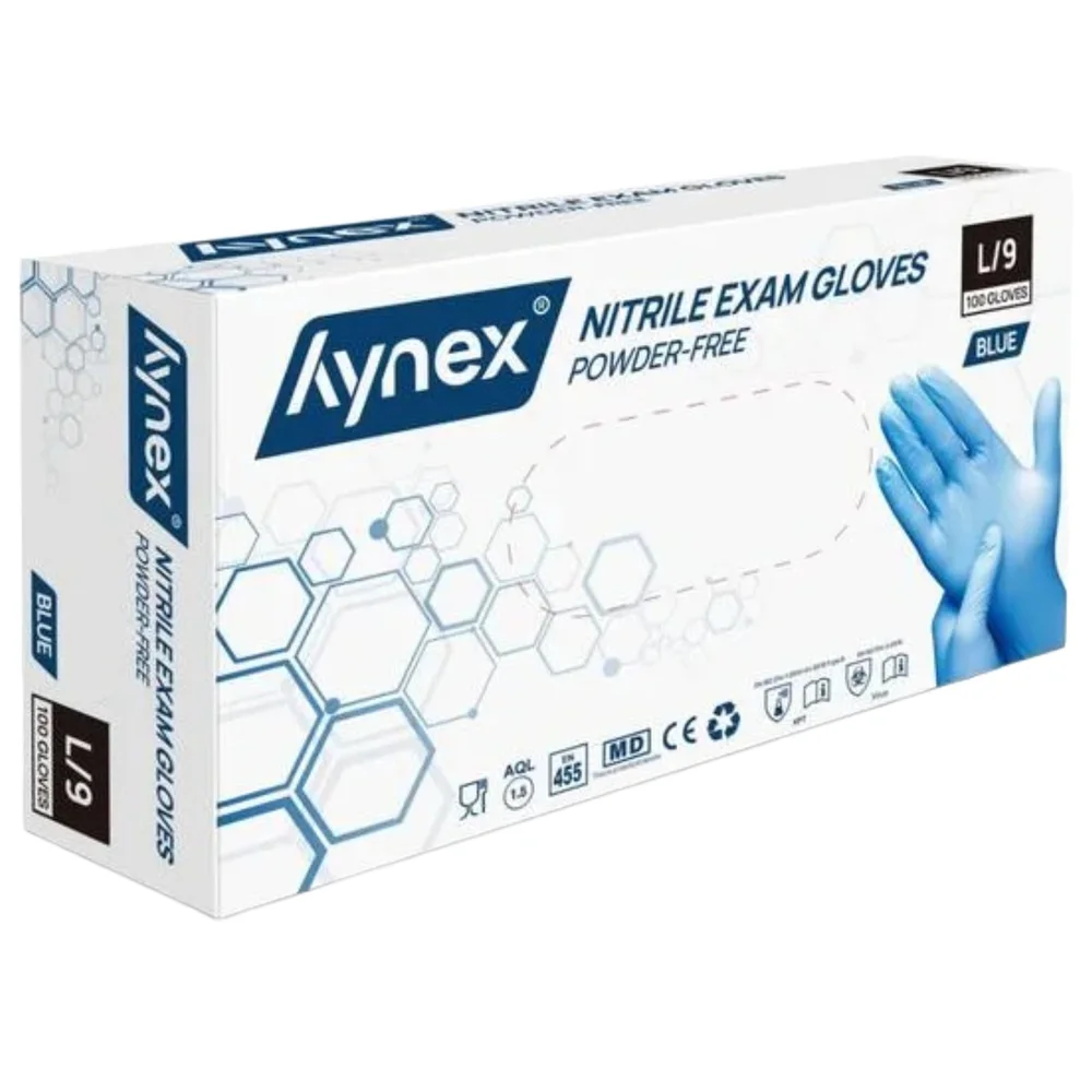 Hynex Nitrilhandschuh 3,5g blau (Box a 100 Stück) in Größe L