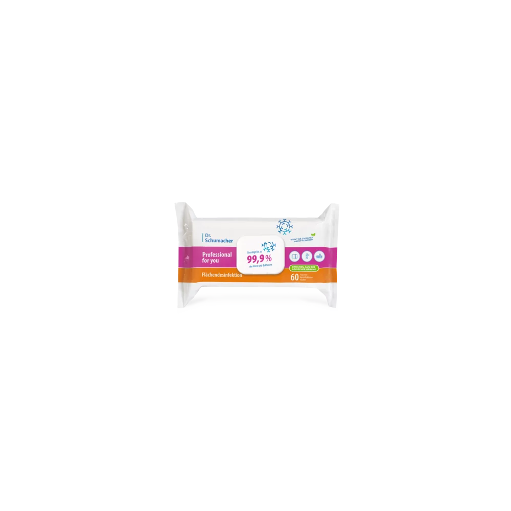 Professional for you Flächendesinfektion Wipes (60 Tücher)