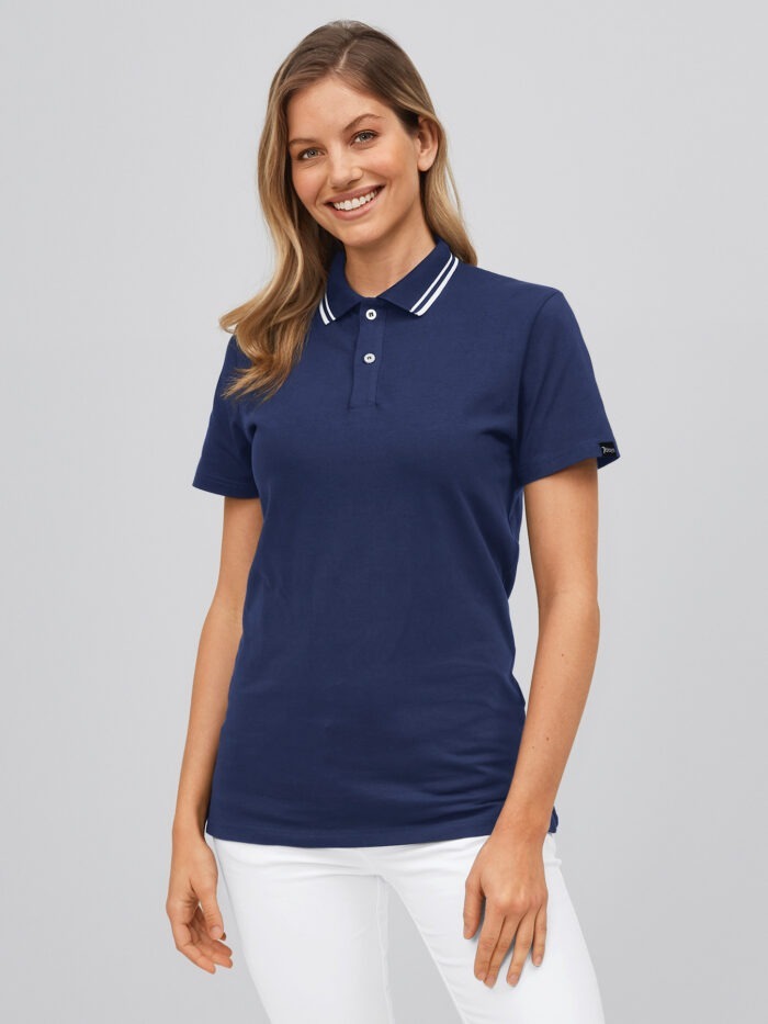 Unisex-Poloshirt, Single Jersey - Strickkragen – Bild 4